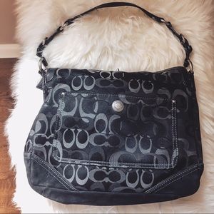Black Turnlock Coach Purse